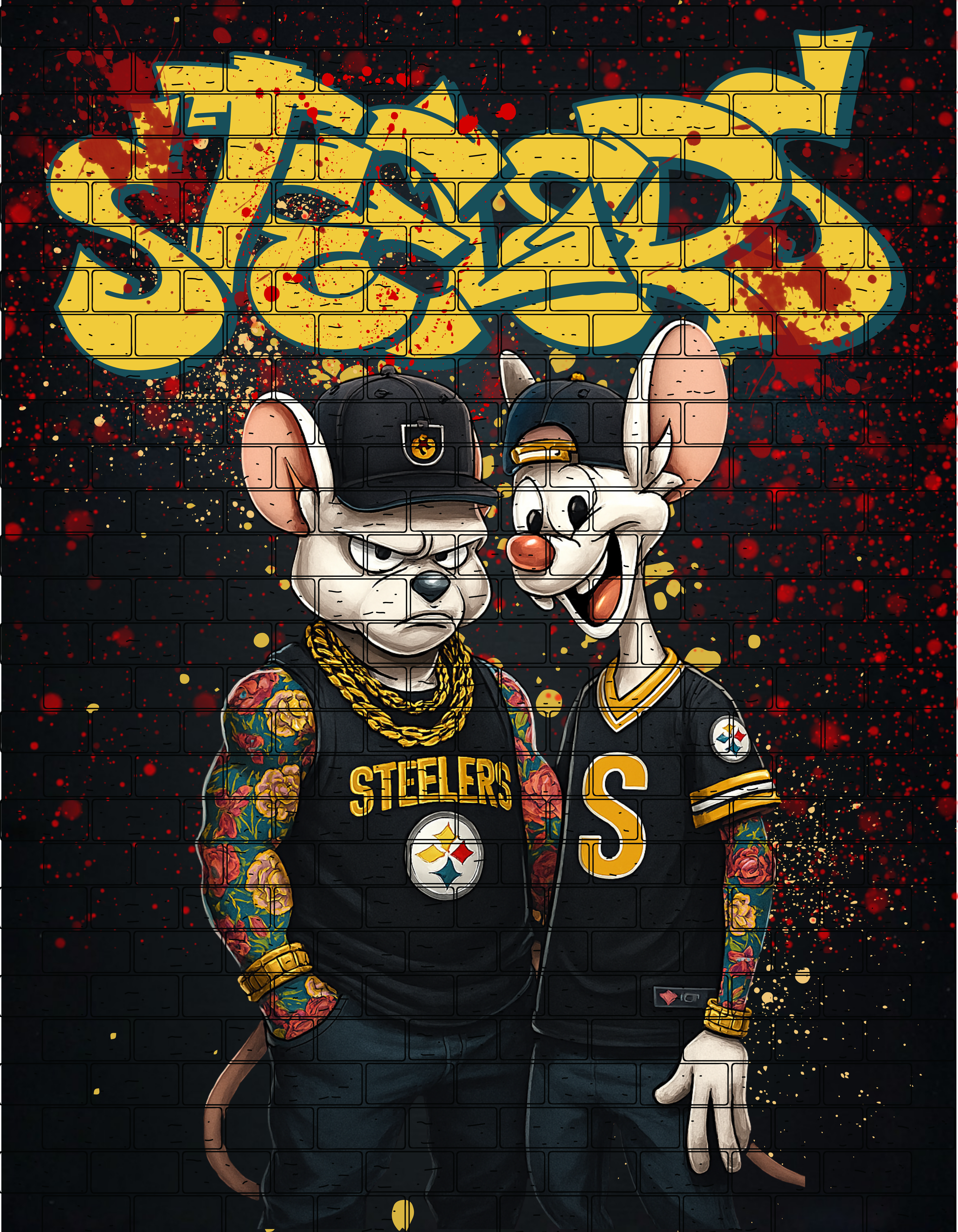 Black n yellow fan football