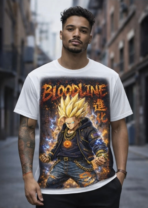 Bloodline Power Tee – Anime-Inspired Urban Streetwear Graphic T-Shirt