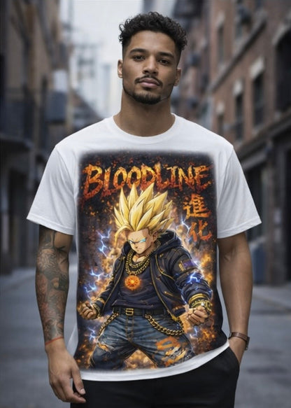 Bloodline Power Tee – Anime-Inspired Urban Streetwear Graphic T-Shirt