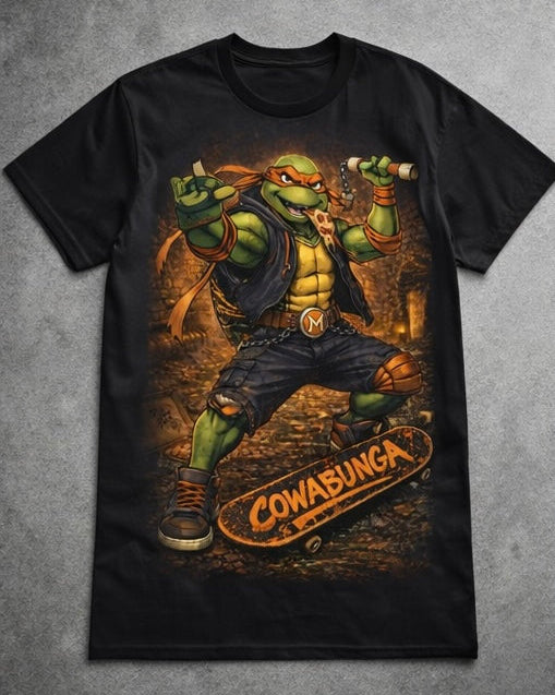 Cowabunga Street Skater Turtle Tee