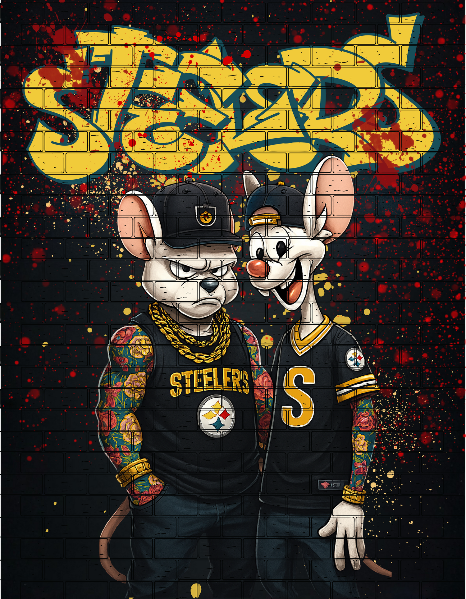 Black n yellow fan football