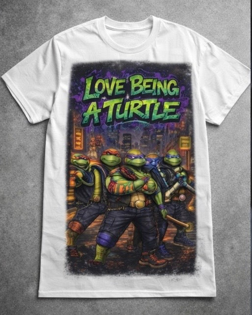 Love Being a Turtle Crew Tee – Classic Urban Comic Streetwear