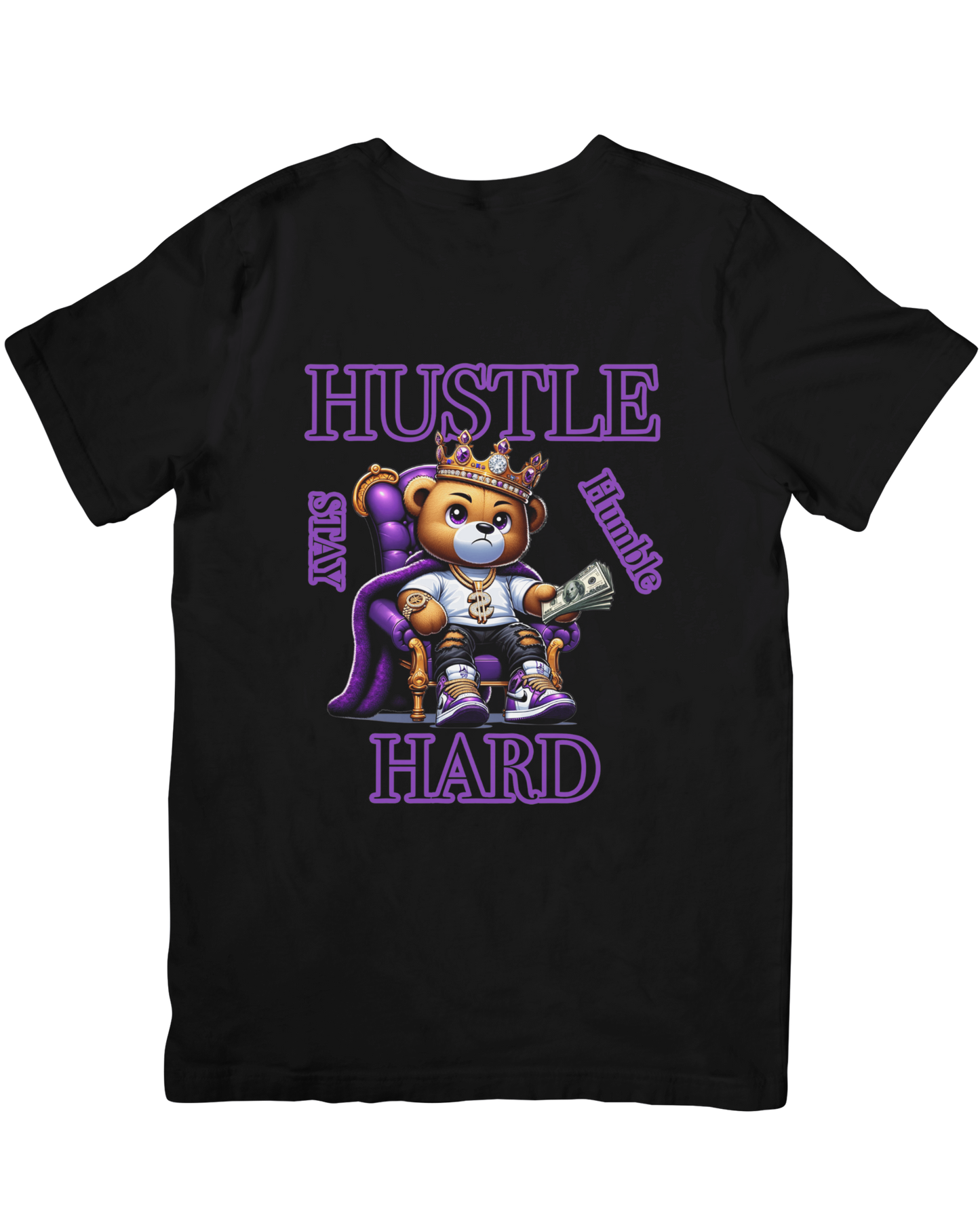 Hustle Hard Teddy – Urban Grind Graphic Tee