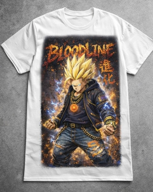 Bloodline Power Tee – Anime-Inspired Urban Streetwear Graphic T-Shirt